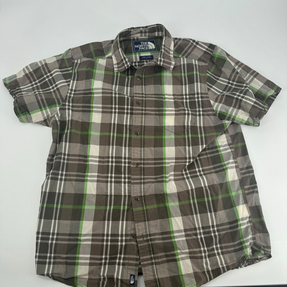 The North Face Mens Plaid Short Sleeve Button Up Shirt Casual Outdoors